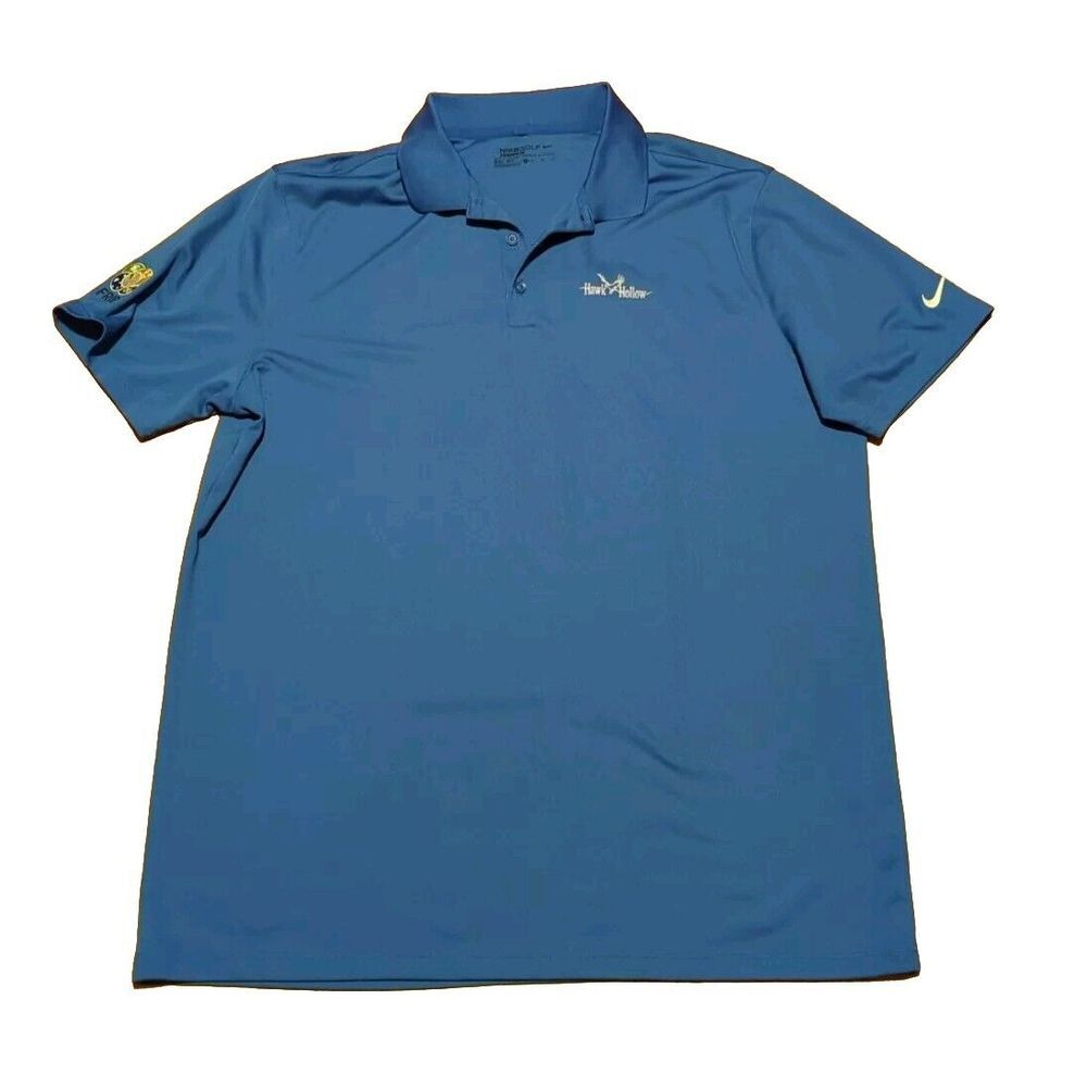 Nike Fit Dry Mens Golf Polo Royal‎ Blue Short Sleeve Shirt Size XL